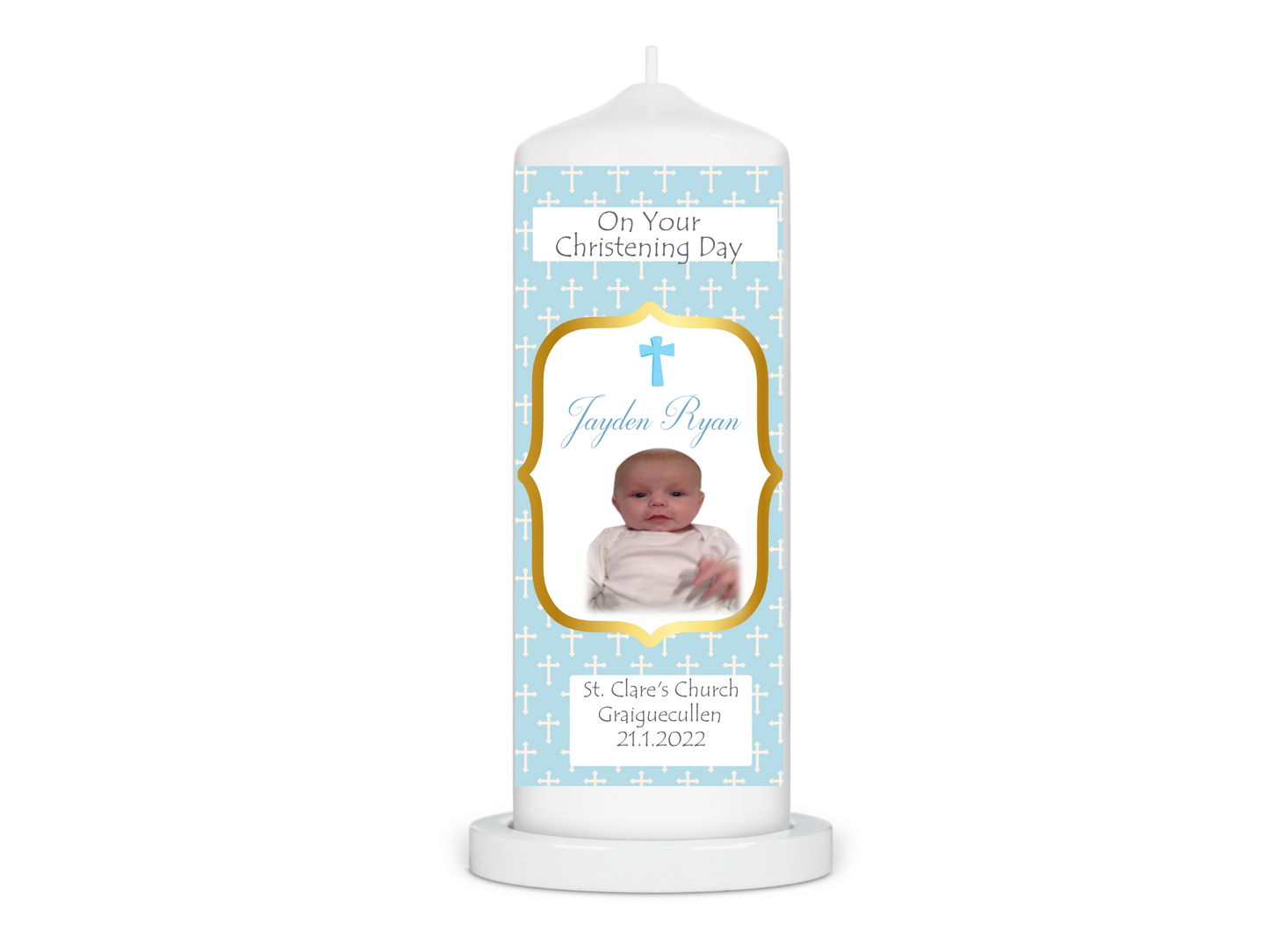 Personalised Christening candle | Personalised Baptism candle | Naming Day Candle
