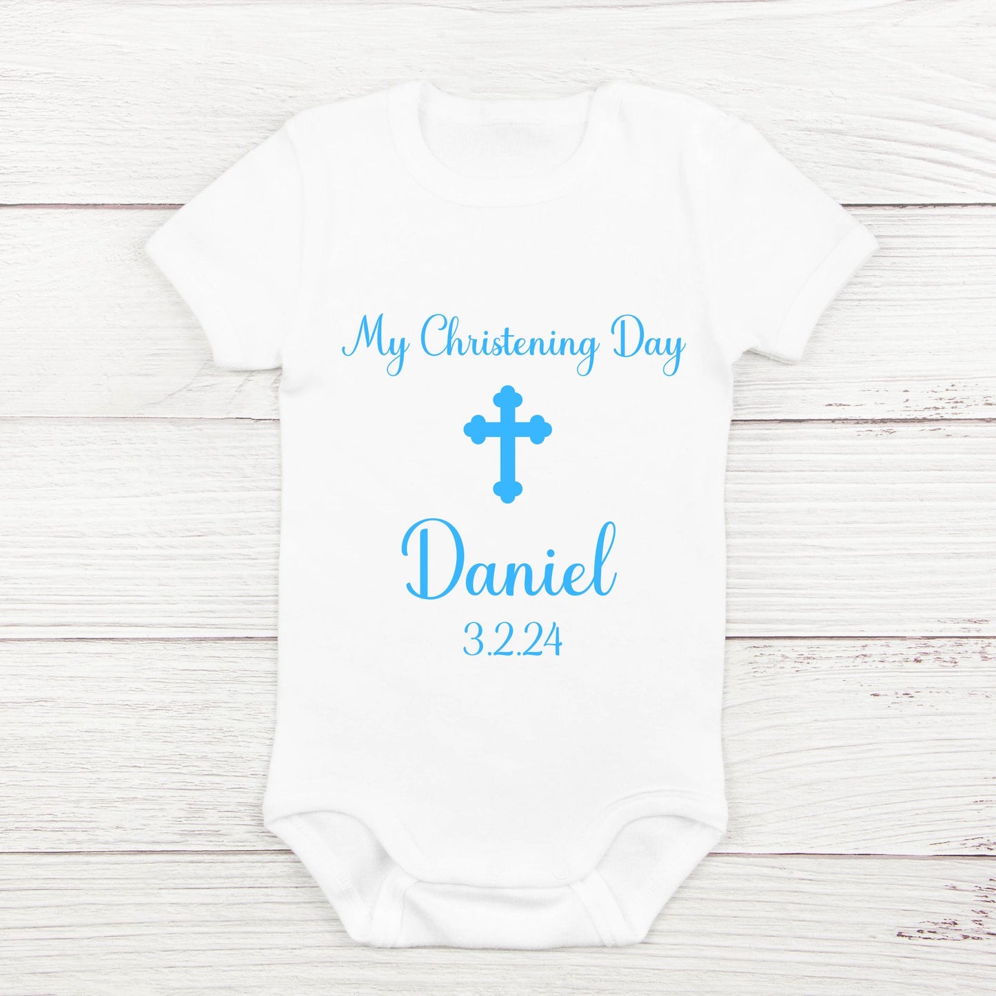Personalised Christening Baby Vest
