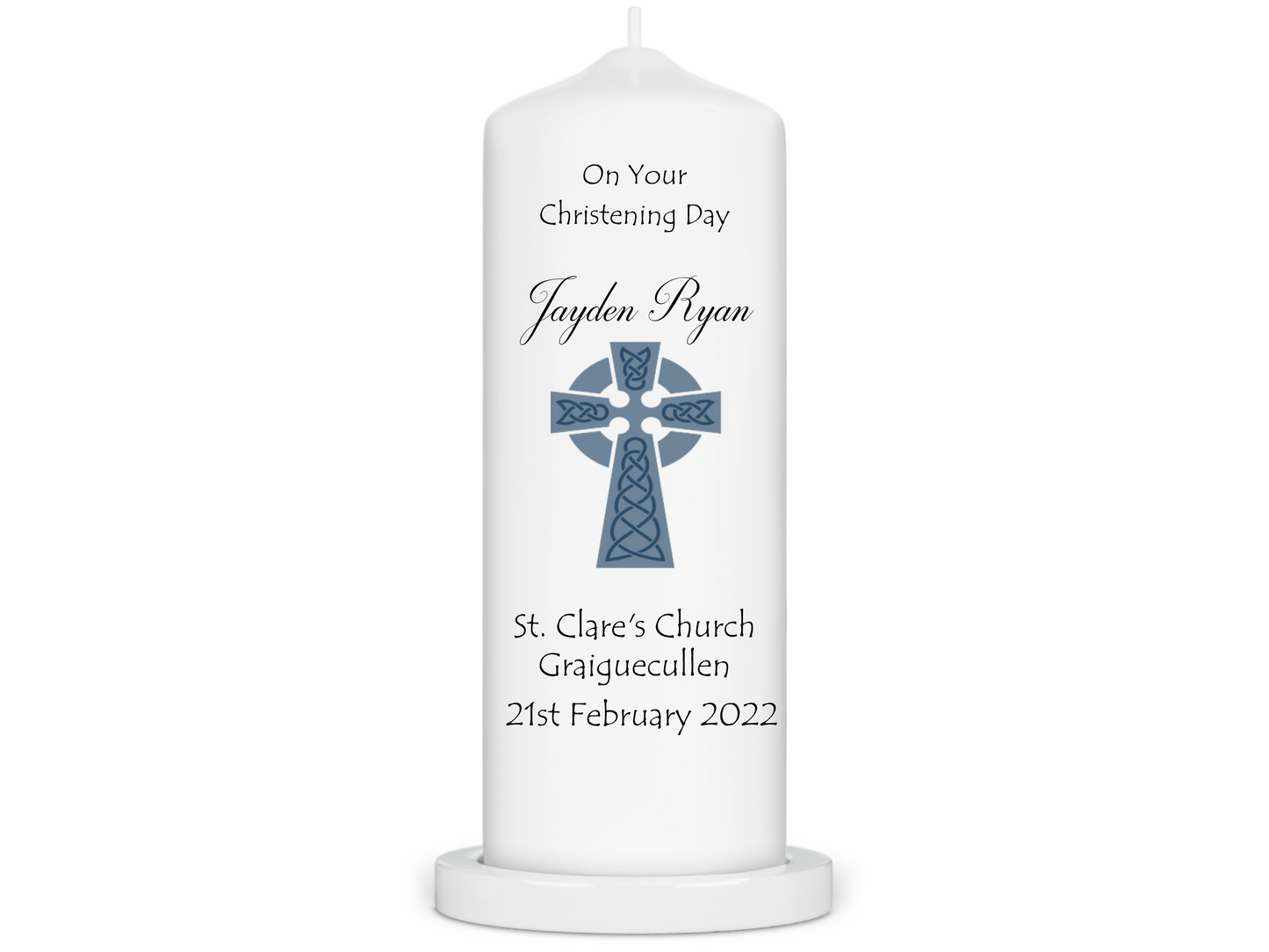 Personalised Christening candle | Personalised Baptism candle | Naming Day Candle