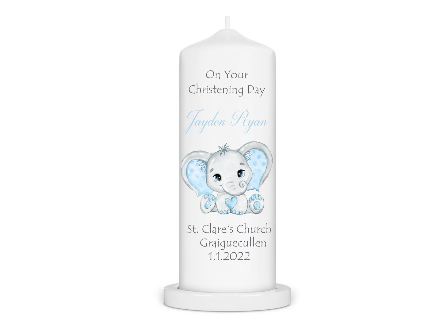 Personalised Christening candle | Personalised Baptism candle | Naming Day Candle