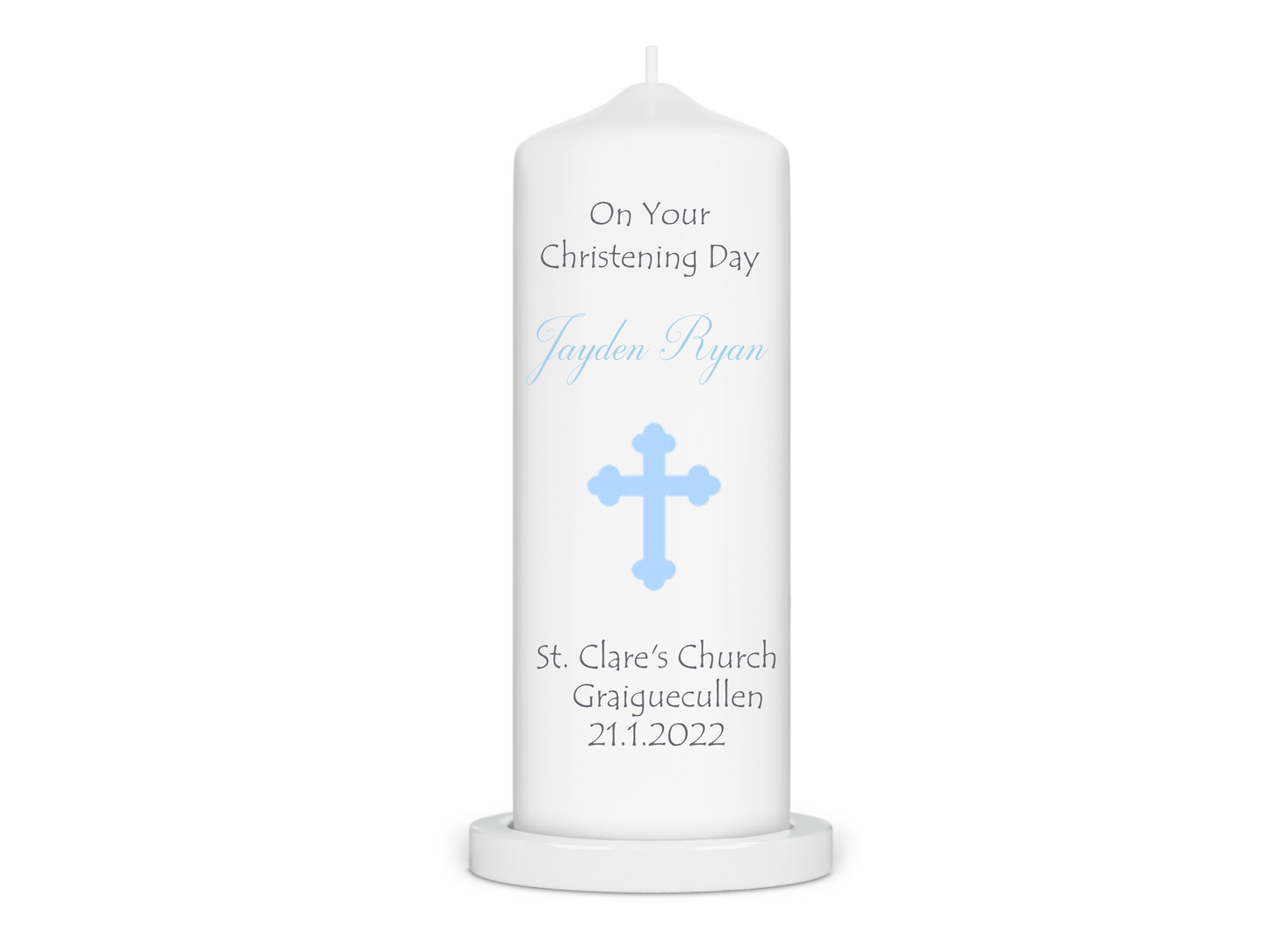 Personalised Christening candle | Personalised Baptism candle | Naming Day Candle