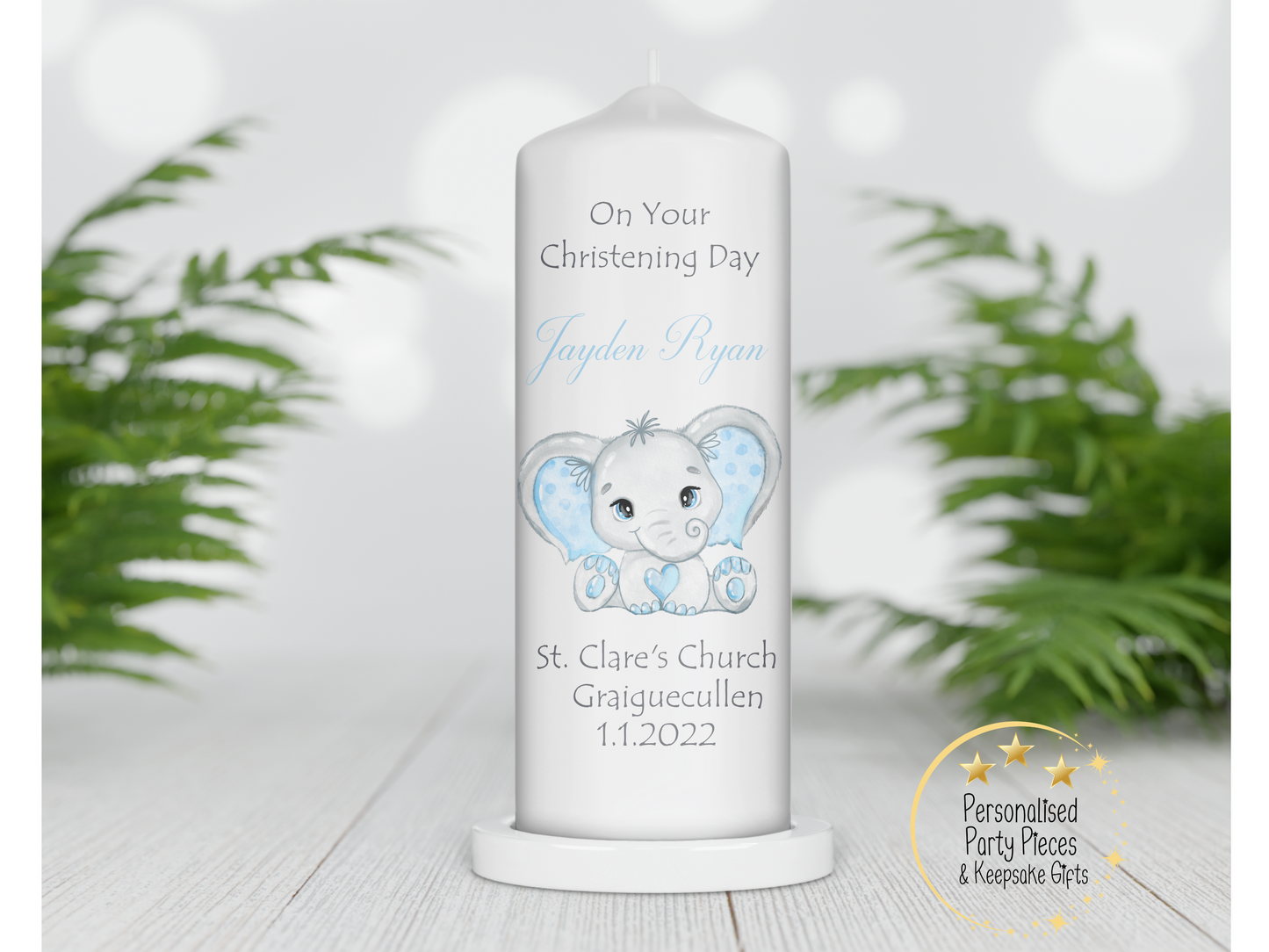 Personalised Christening candle | Personalised Baptism candle | Naming Day Candle