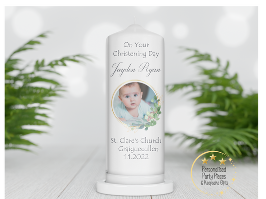 Personalised Christening candle | Personalised Baptism candle | Naming Day Candle