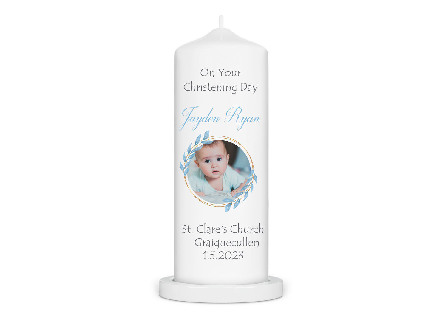 Personalised Christening candle | Personalised Baptism candle | Naming Day Candle