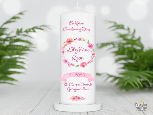 Personalised Christening candle | Personalised Baptism candle | Naming Day Candle