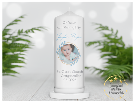 Personalised Christening candle | Personalised Baptism candle | Naming Day Candle