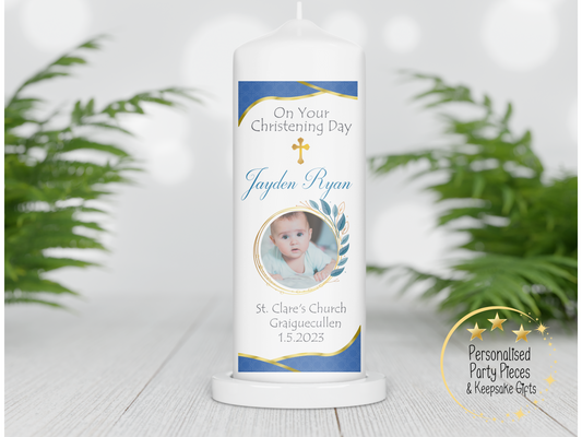 Personalised Christening candle | Personalised Baptism candle | Naming Day Candle