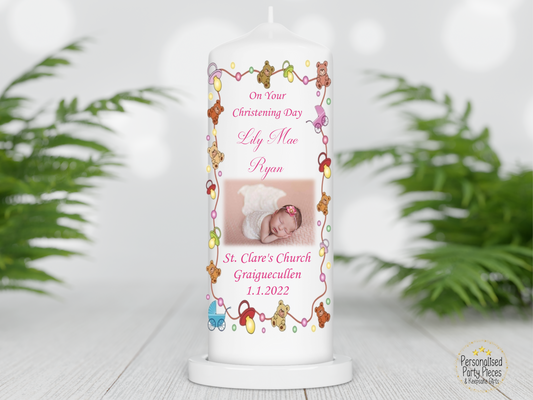 Personalised Christening candle | Personalised Baptism candle | Naming Day Candle