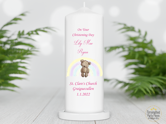 Personalised Christening candle | Personalised Baptism candle | Naming Day Candle