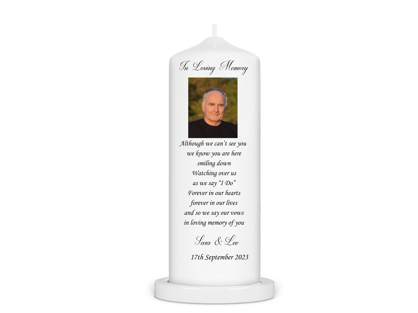 Wedding Unity Candle - Silhouette Couple pink Background