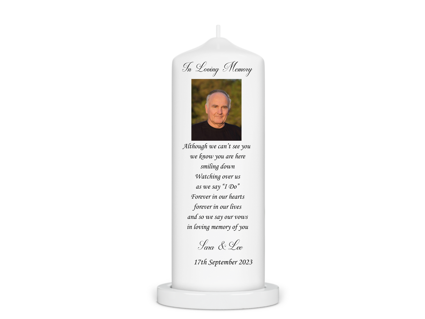 Personalised Wedding Unity Candle - Love birds