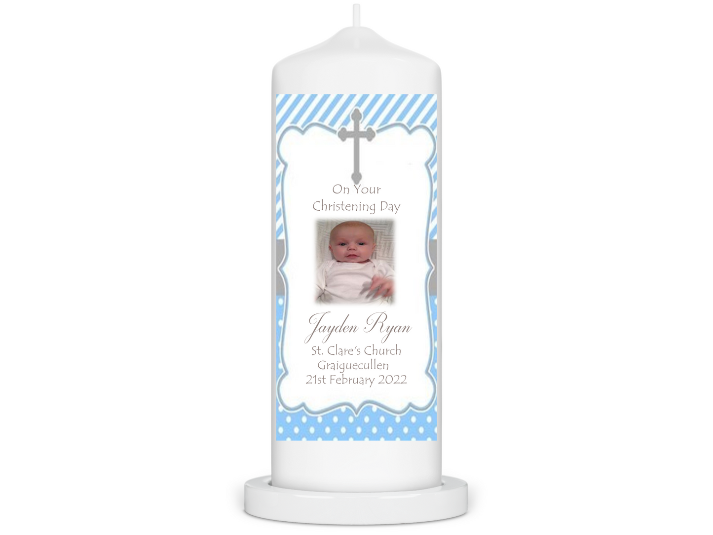 Personalised Christening candle | Personalised Baptism candle | Naming Day Candle