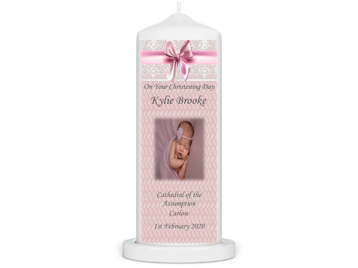 Personalised Christening candle | Personalised Baptism candle | Naming Day Candle